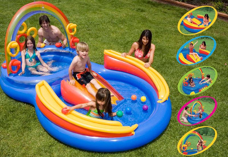 Intex 57453 Hrací centrum Rainbow Ring 297 x 193 x 135 cm